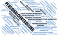 Personalcontrolling - word cloud / wordcloud with terms about recruiting Royalty Free Stock Photo