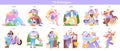 Personality Archetypes set. Vector illustration. Royalty Free Stock Photo