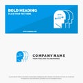 Personality, Character, Mind, Head SOlid Icon Website Banner and Business Logo Template