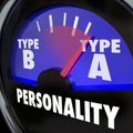 Personality Test Guage Type A High Stress Anxiety Workaholic Ambition Drive
