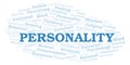 Personality typography word cloud create with the text only. Royalty Free Stock Photo