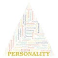Personality typography word cloud create with the text only. Royalty Free Stock Photo