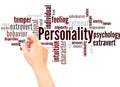 Personality word cloud hand writing concept