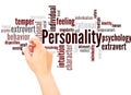 Personality word cloud hand writing concept Royalty Free Stock Photo