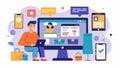 Personalization and customization features are added to a shopping website based on data on user preferences and