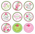 Personalized Candy Sticker Labels with rose