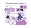 Personalized Curriculum Interface with Robot Royalty Free Stock Photo