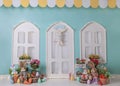 Personalized easter decoration for photo studio