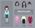 Personalized female avatar - business series