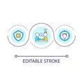 Personalized health care loop concept icon