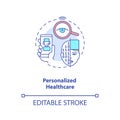 Personalized healthcare concept icon