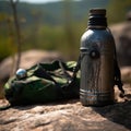 Personalized Hiking Water Bottle on Mountain Trail