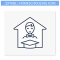 Personalized learning line icon