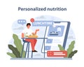 Personalized Nutrition Concept. A man