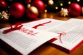 Personalized Santa Letters Neatly Arranged and Full of Holiday Spirit.AI Generated