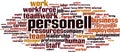 Personell word cloud Royalty Free Stock Photo