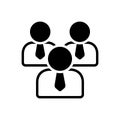 Black solid icon for Personnel, staff and people Royalty Free Stock Photo