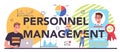 Personnel management typographic header. Business recruitment and empolyee