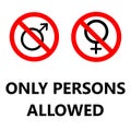 Only persons allowed
