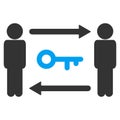 Persons Key Exchange Vector Icon Royalty Free Stock Photo