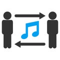 Persons Music Exchange Raster Icon