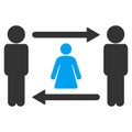 Persons Woman Exchange Raster Icon