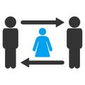 Persons Woman Exchange Vector Icon