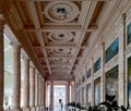 Perspective of an architectural gallery with an open colonnade Royalty Free Stock Photo