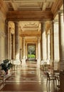 Perspective of an architectural gallery with an open colonnade1 Royalty Free Stock Photo