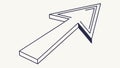 Perspective Arrow Pointing Up Vector, vector design Generative AI Royalty Free Stock Photo