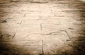 Perspective background : Sand stone brick perspective floor,text Royalty Free Stock Photo