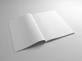 Perspective blank 3D illustration magazine or brochure mockup. Royalty Free Stock Photo