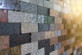 Perspective brick wall background, Soft focus Royalty Free Stock Photo