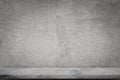 Concrete floor with empty grey concrete wall background Royalty Free Stock Photo