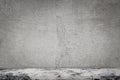 Concrete floor with empty grey concrete wall background Royalty Free Stock Photo