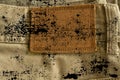 Grunge dirty Empty label denim texture for the traditional business background