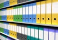 Perspective of colorful binders