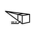 perspective drawing architectural drafter line icon vector illustration