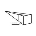 perspective drawing architectural drafter line icon vector illustration