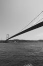 Perspective of Fatih Sultan Mehmet Bridge in Istanbul Royalty Free Stock Photo