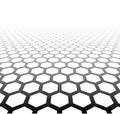 Perspective grid hexagonal surface