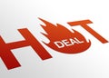 Perspective Hot Deal Sign Royalty Free Stock Photo