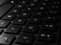 Keyboard white / gray / black laptop. Laptop keyboard. Laptops are mobile. Black keyboard on a gray laptop. keyboard close up with Royalty Free Stock Photo