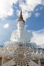 Perspective line from Religious Buddhism in Thailand. Five Buddha Statues, Temple Relics Cliff Hide Glass, Famous Traveling Place