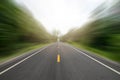 Perspective long road in Wayside motion fast style Royalty Free Stock Photo