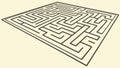 Perspective Maze Pathway, Journey & Problem Solving Art, vector design Generative AI Royalty Free Stock Photo