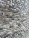 Perspective modern grey brick wall background, Soft focus Royalty Free Stock Photo