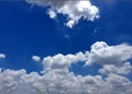 The perspective of Nimbus clouds in the blue sky