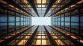 perspective office building windows Royalty Free Stock Photo