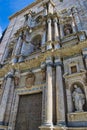 Perspective portal of the parish of the Santisima Cruz in Valencia